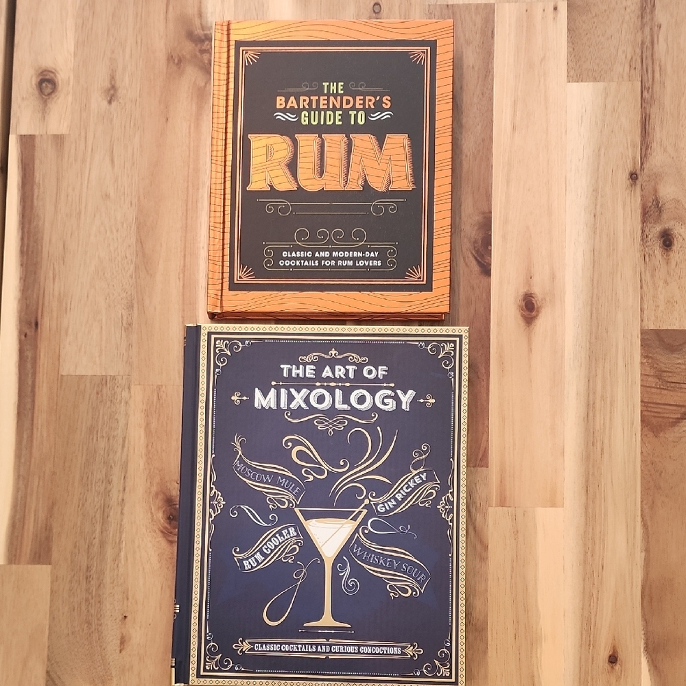 Set Of TWO Mixology Rum Recipe Books - Brand New Hardcover